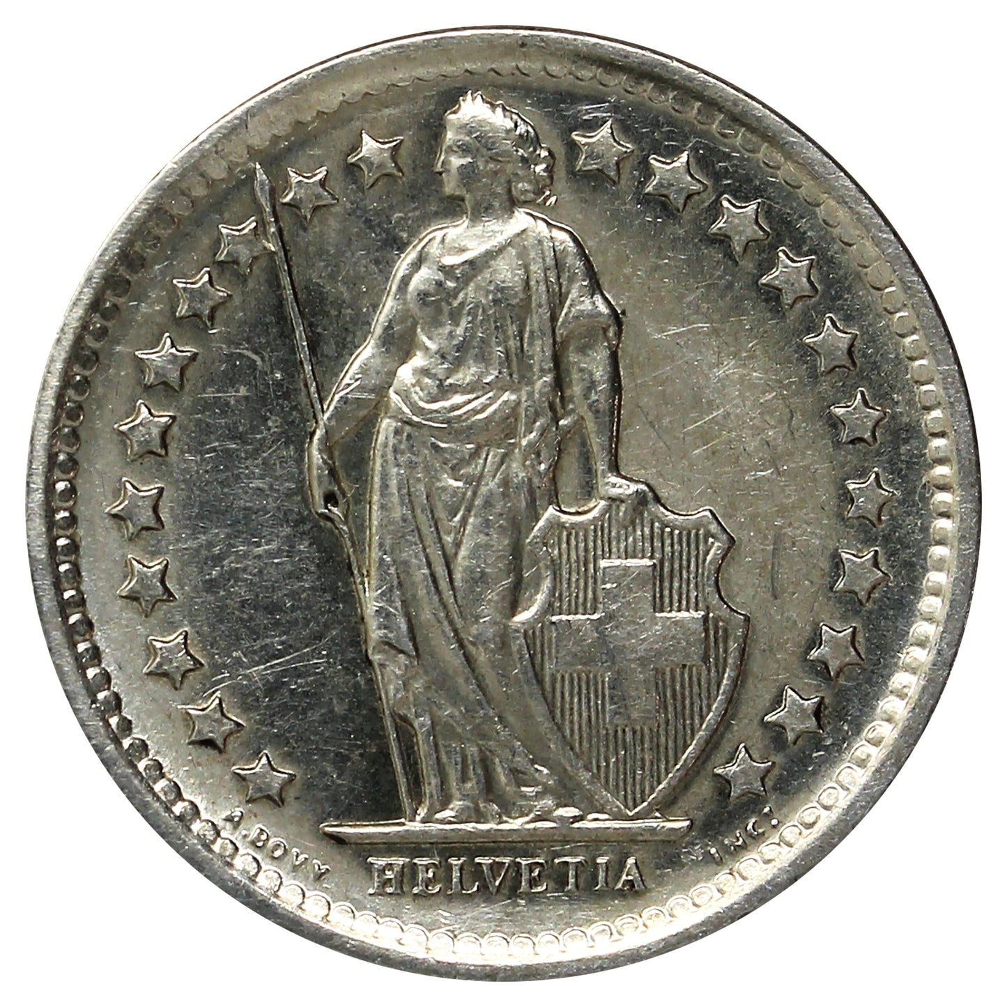 Switzerland 1967B 1/2 Franc Uncirculated (MS60)