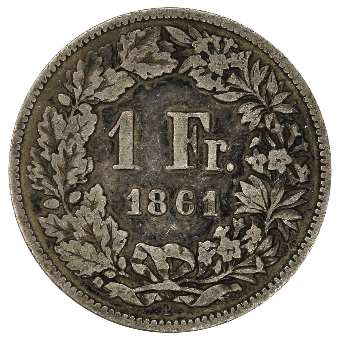 Switzerland 1861B Franc Very Fine (VF20)