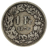 Switzerland 1876B Franc F-VF (F15)