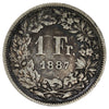 Switzerland 1887B Franc VF-EF (VF30)