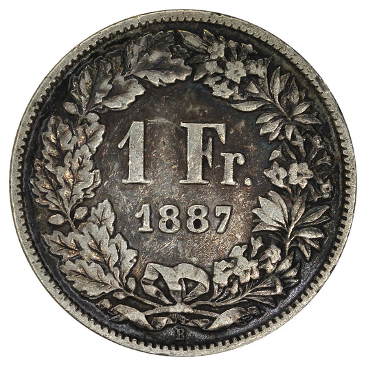 Switzerland 1887B Franc VF-EF (VF30)
