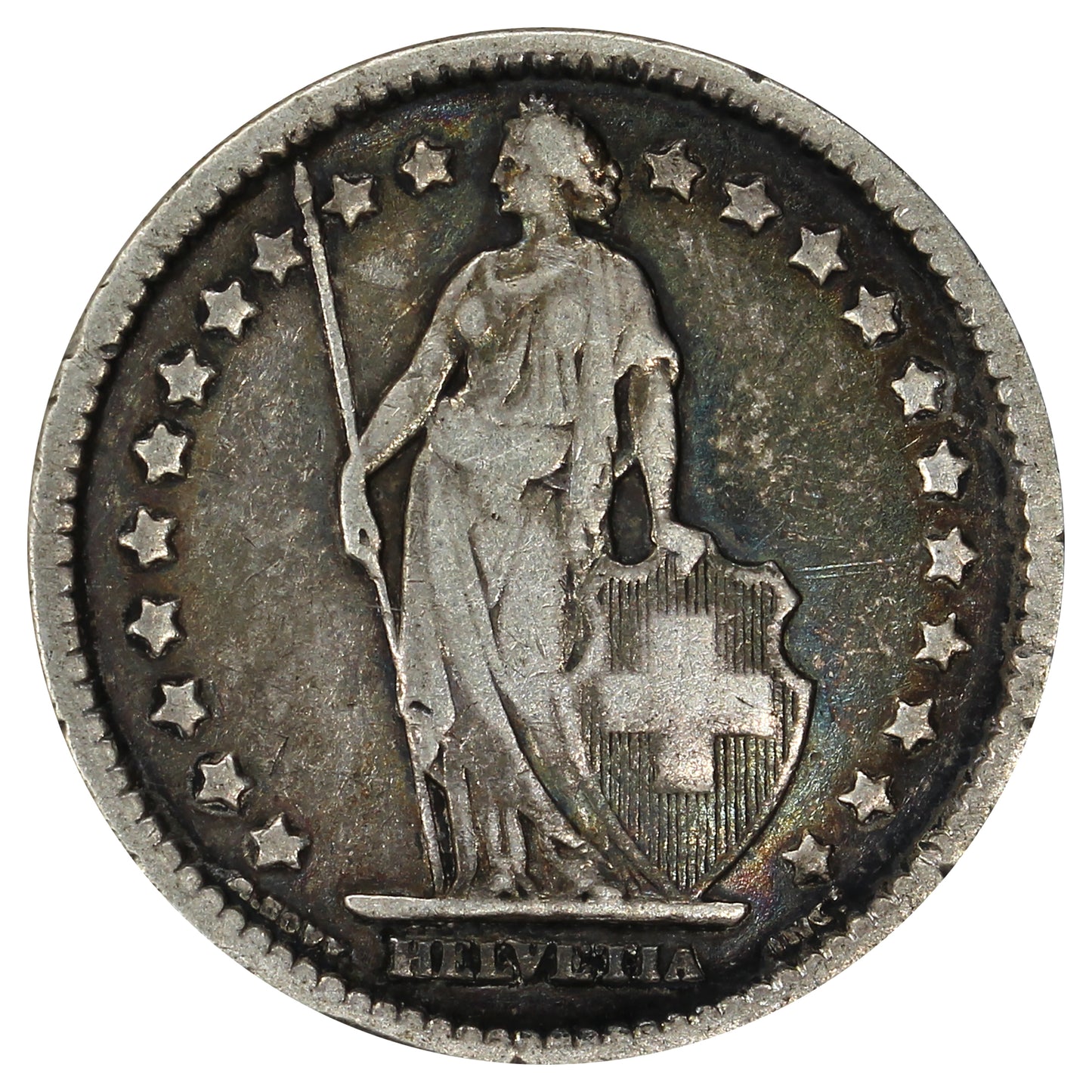 Switzerland 1887B Franc VF-EF (VF30)