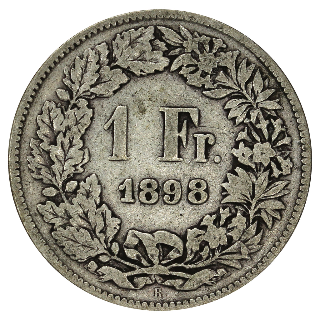 Switzerland 1898B Franc Very Fine (VF20)