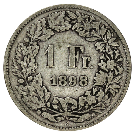 Switzerland 1898B Franc Very Fine (VF20)