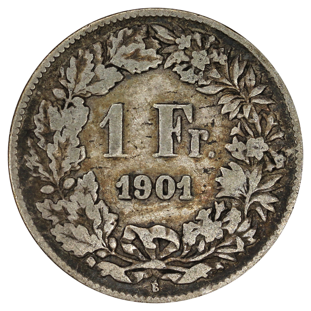 Switzerland 1901B Franc Very Fine (VF20)