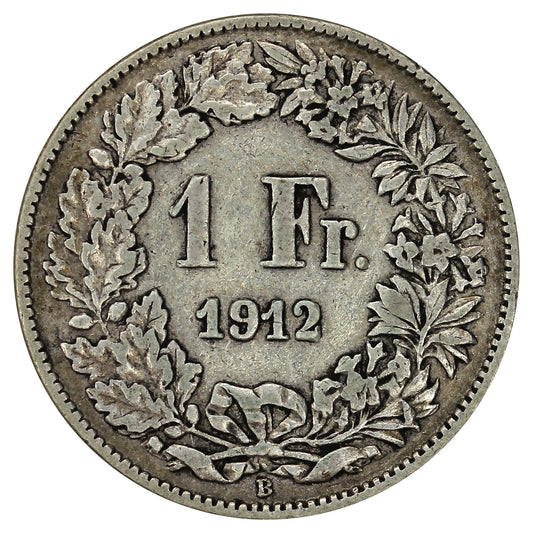 Switzerland 1912B Franc Extra Fine (EF40)
