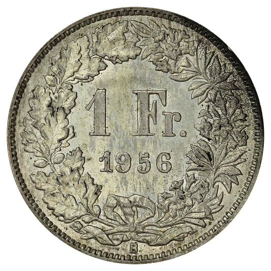 Switzerland 1956B Franc Uncirculated (MS60)
