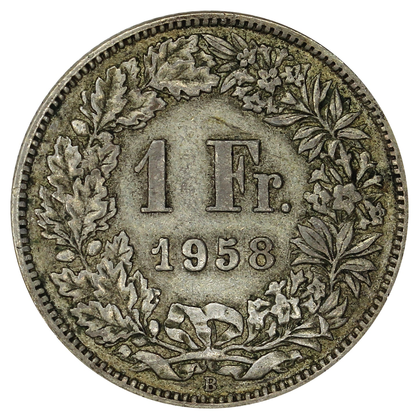 Switzerland 1958B Franc Extra Fine (EF40)