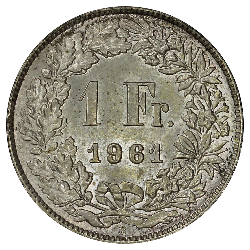 Switzerland 1961B Franc Uncirculated (MS60)