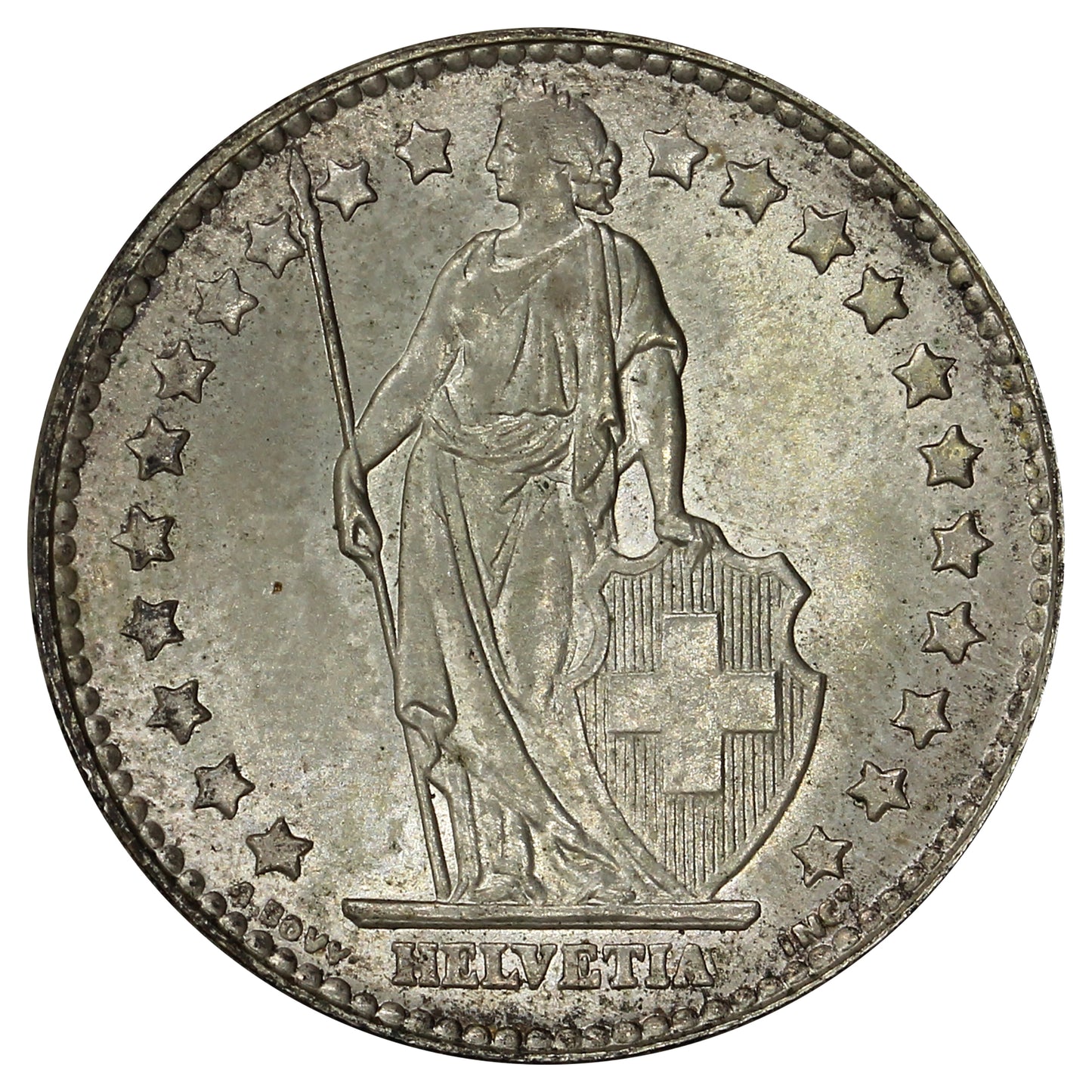 Switzerland 1961B Franc Uncirculated (MS60)