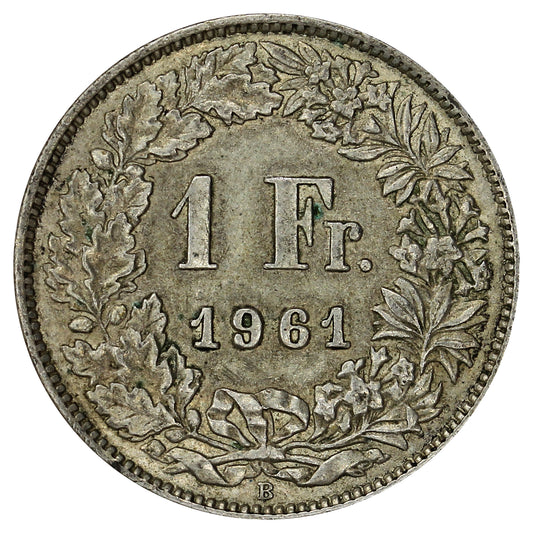 Switzerland 1961B Franc Almost Uncirculated (AU50)