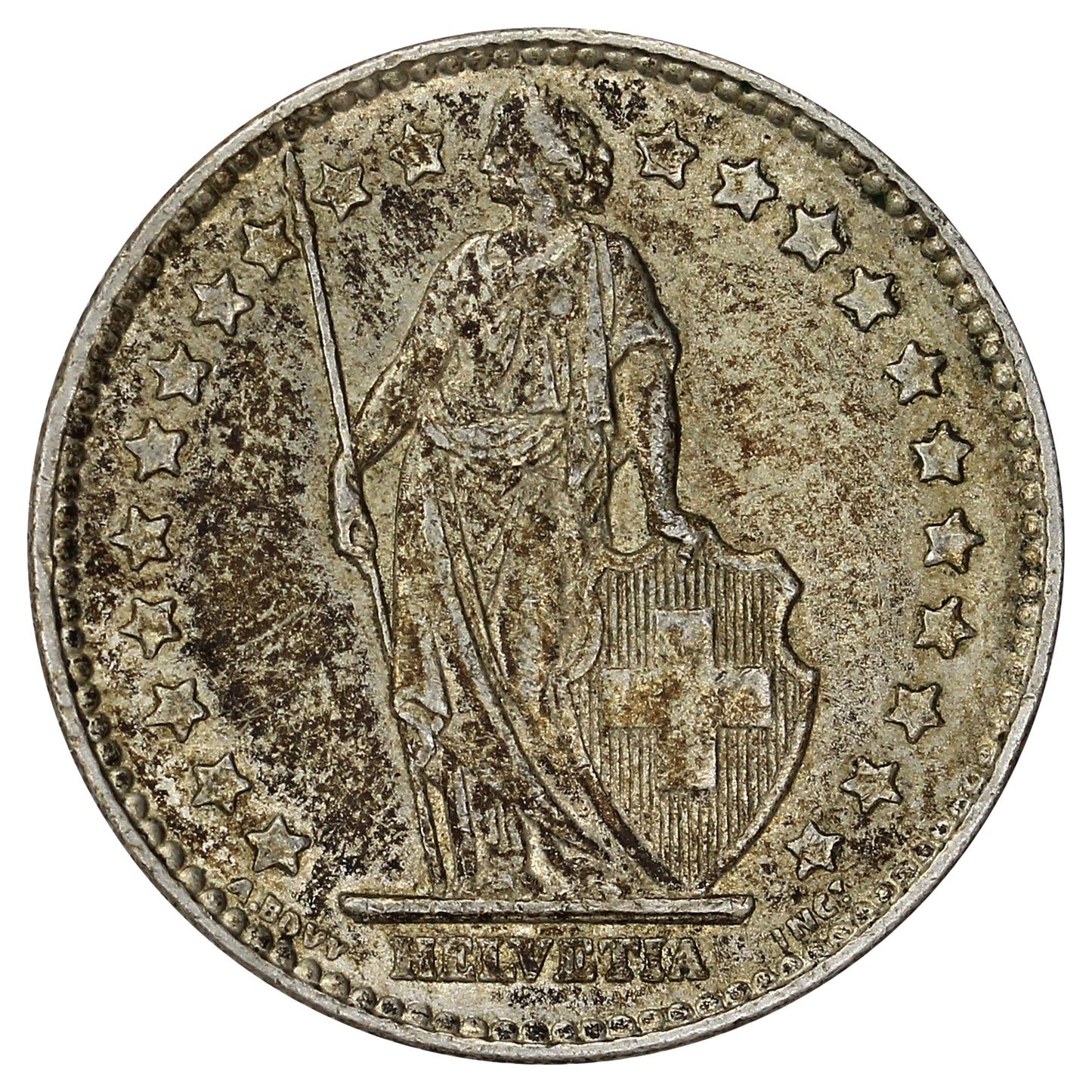 Switzerland 1961B Franc Almost Uncirculated (AU50)