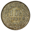 Switzerland 1963B Franc Almost Uncirculated (AU50)