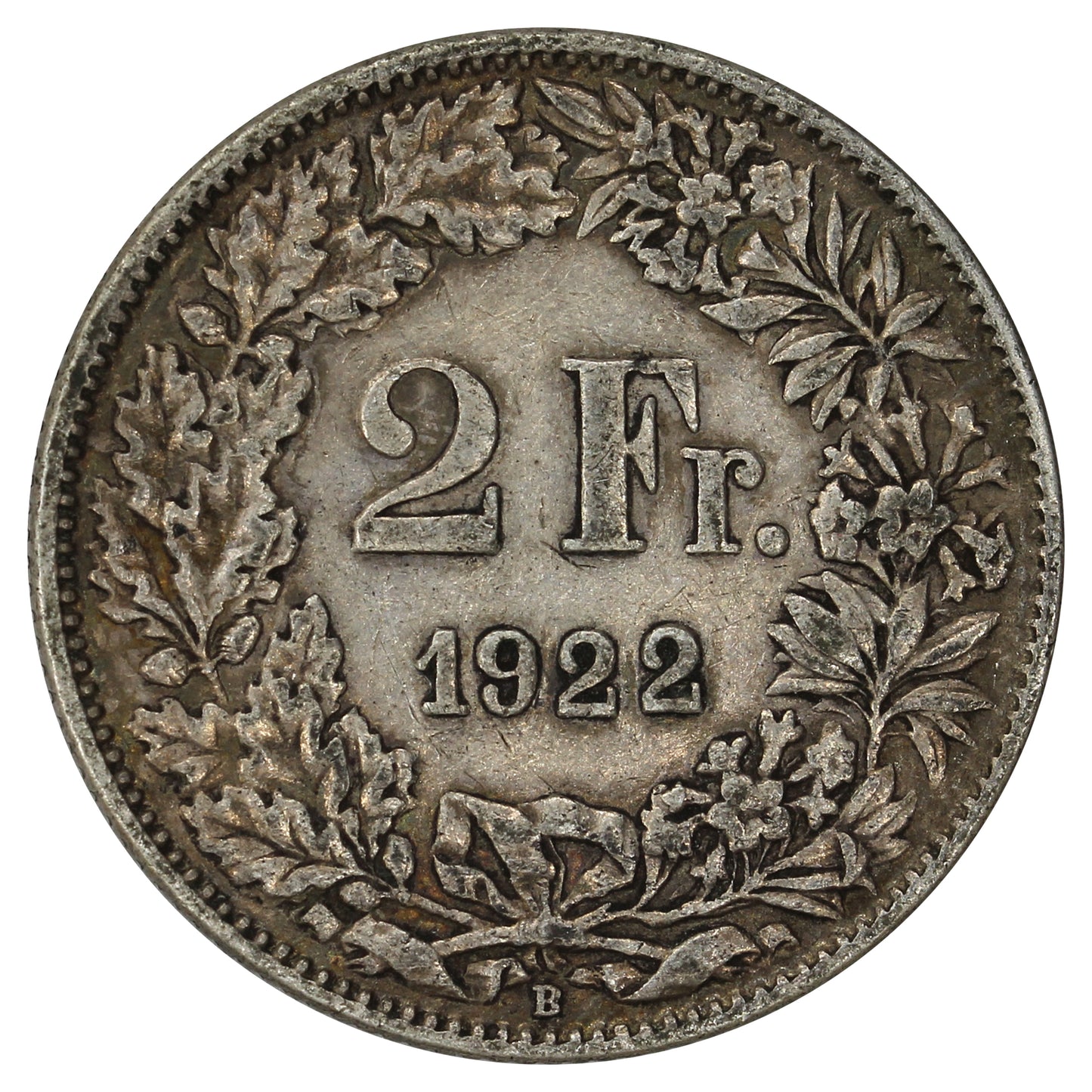Switzerland 1922B 2 Francs Extra Fine (EF40)