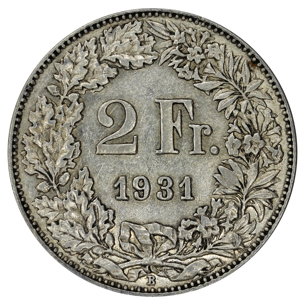 Switzerland 1931B 2 Francs Extra Fine (EF40)