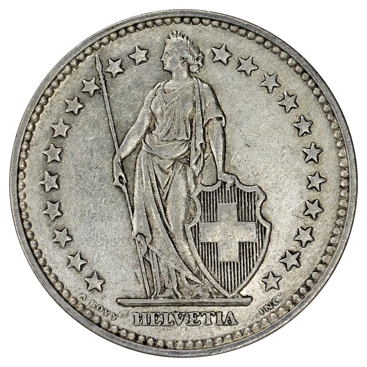 Switzerland 1931B 2 Francs Extra Fine (EF40)