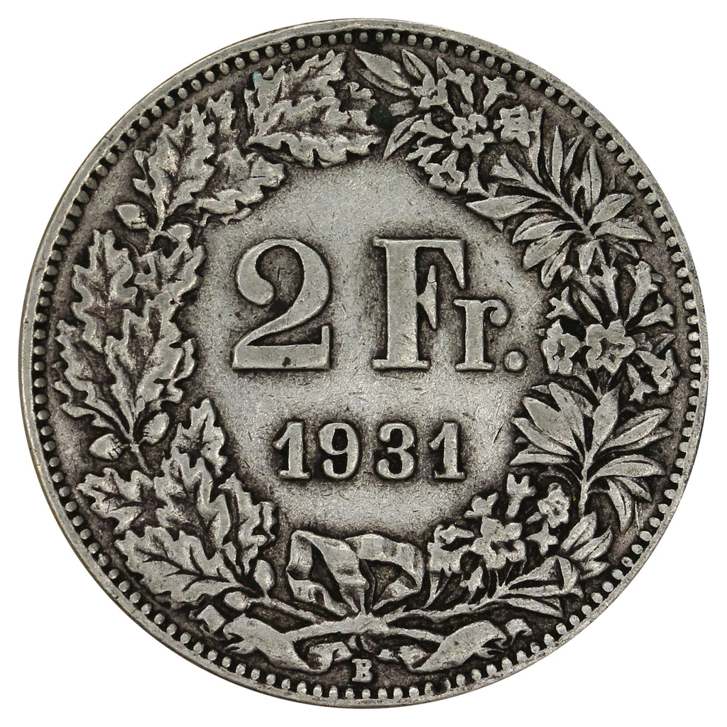 Switzerland 1931B 2 Francs VF-EF (VF30)