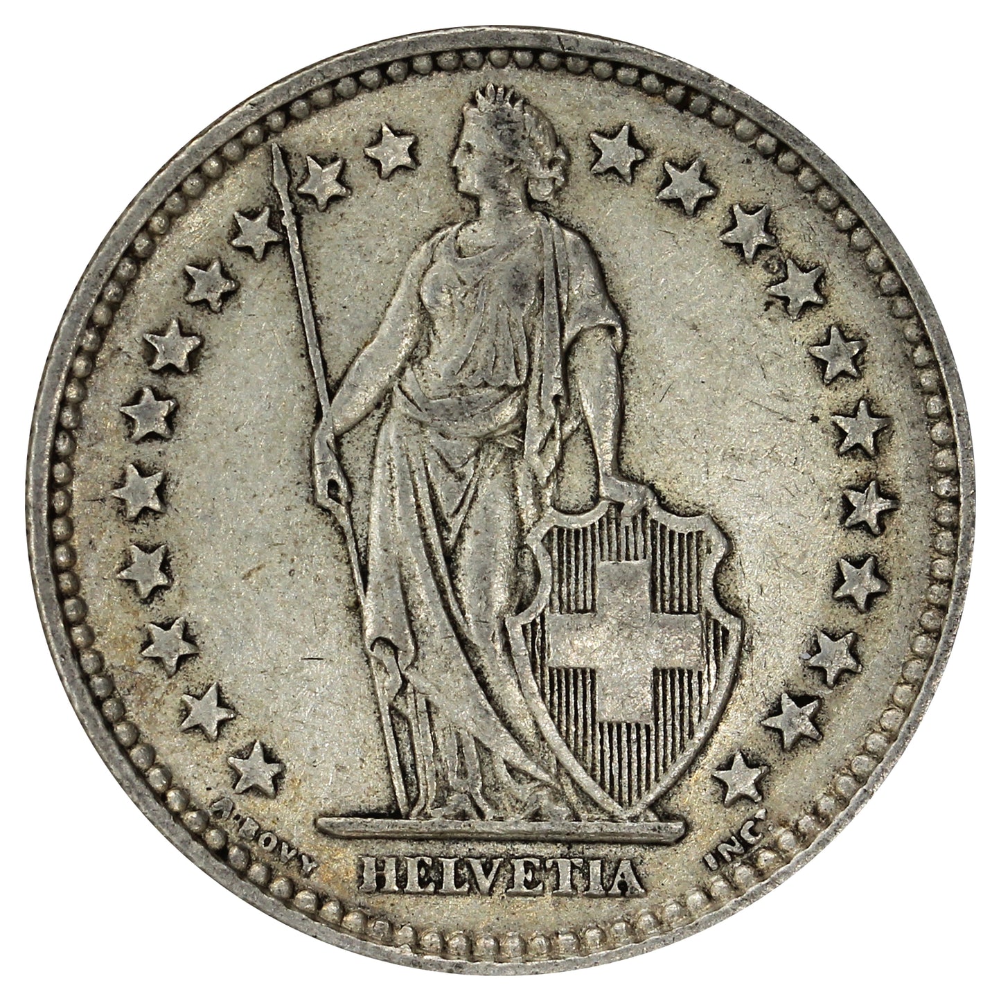 Switzerland 1940B 2 Francs Extra Fine (EF40)