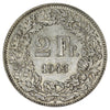 Switzerland 1943B 2 Francs Almost Uncirculated (AU50)