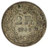 Switzerland 1948B 2 Francs Almost Uncirculated (AU50)