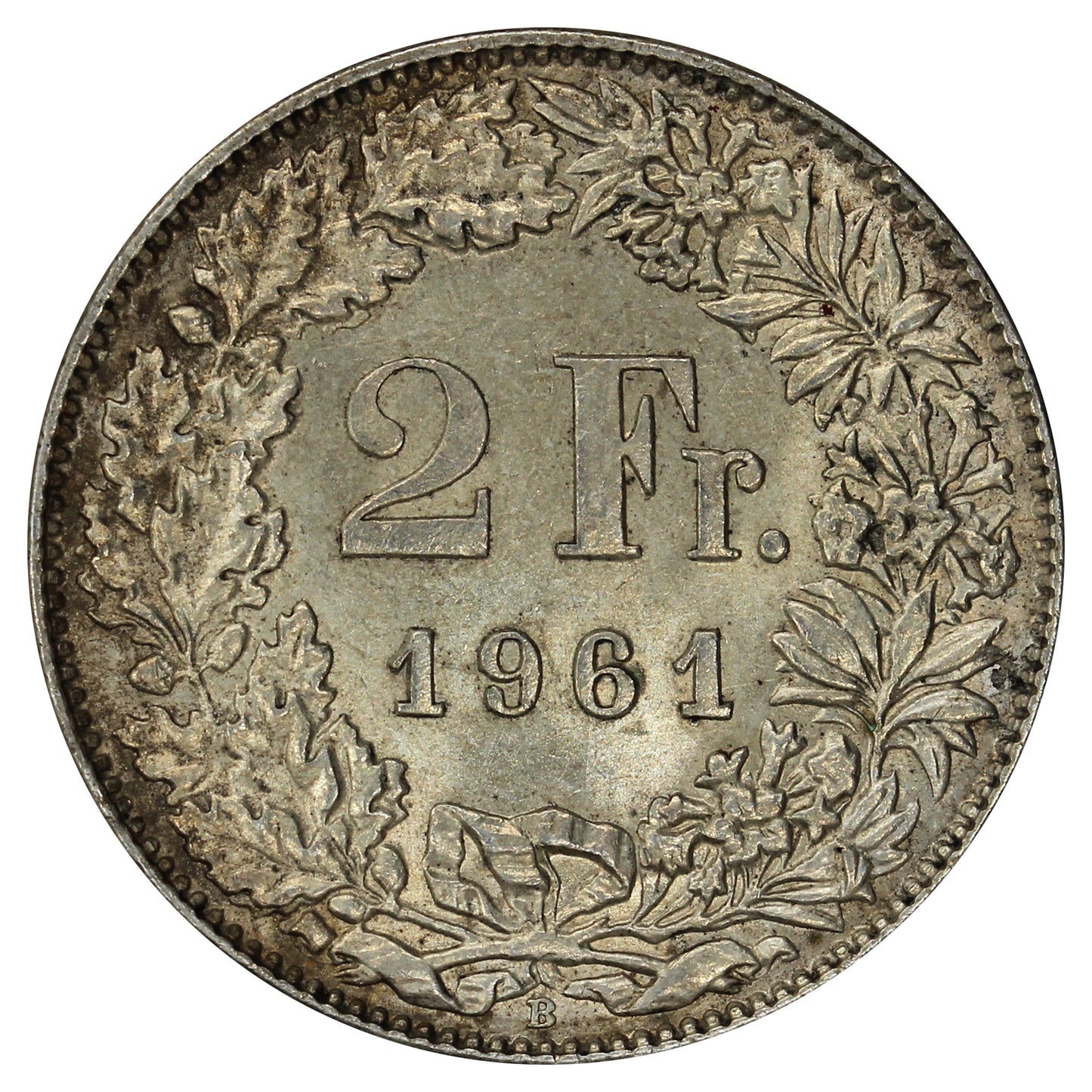 Switzerland 1961B 2 Francs Uncirculated (MS60)