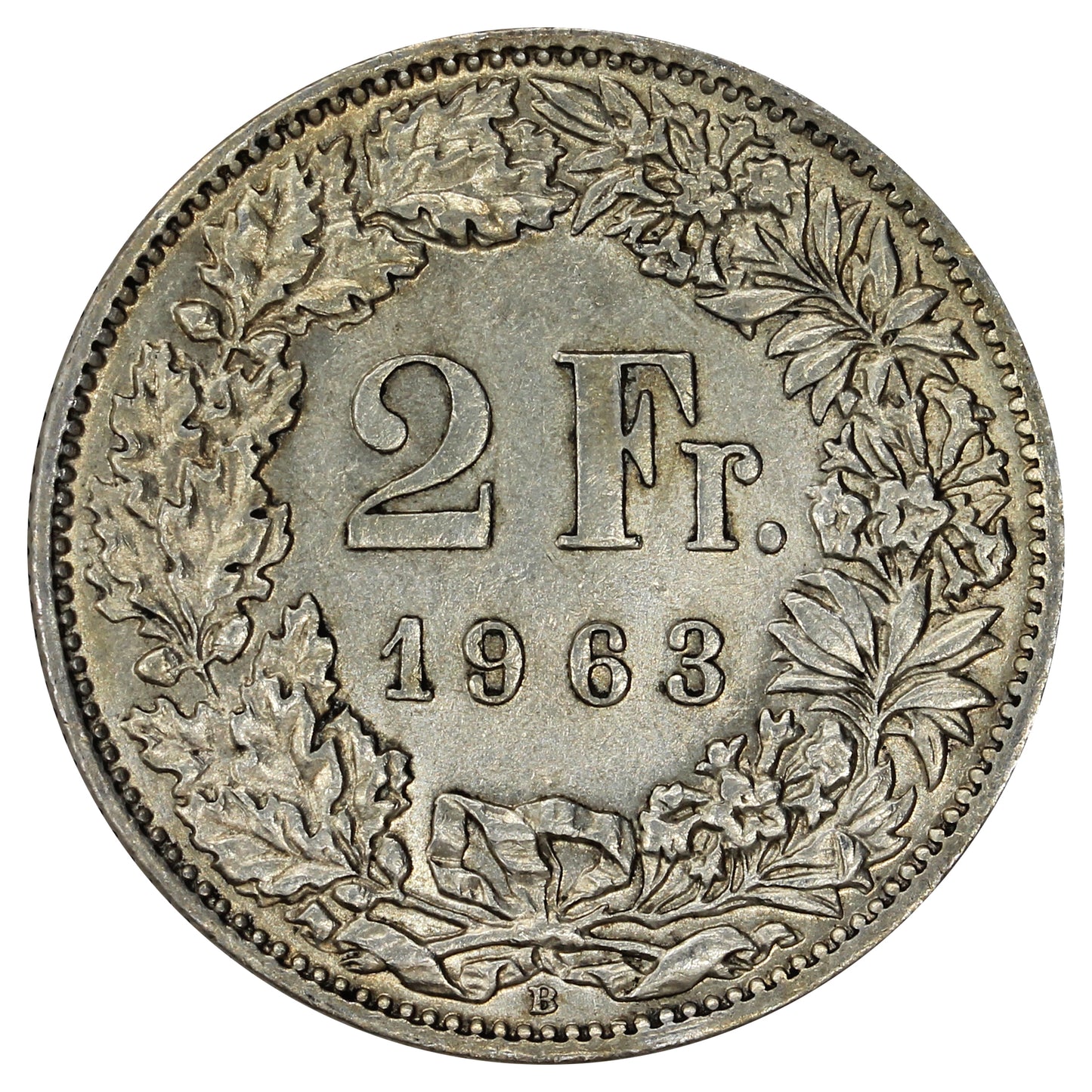 Switzerland 1963B 2 Francs Uncirculated (MS60)