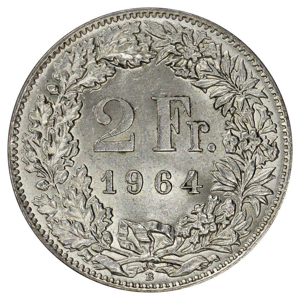 Switzerland 1964B 2 Francs Brilliant Uncirculated (MS63)