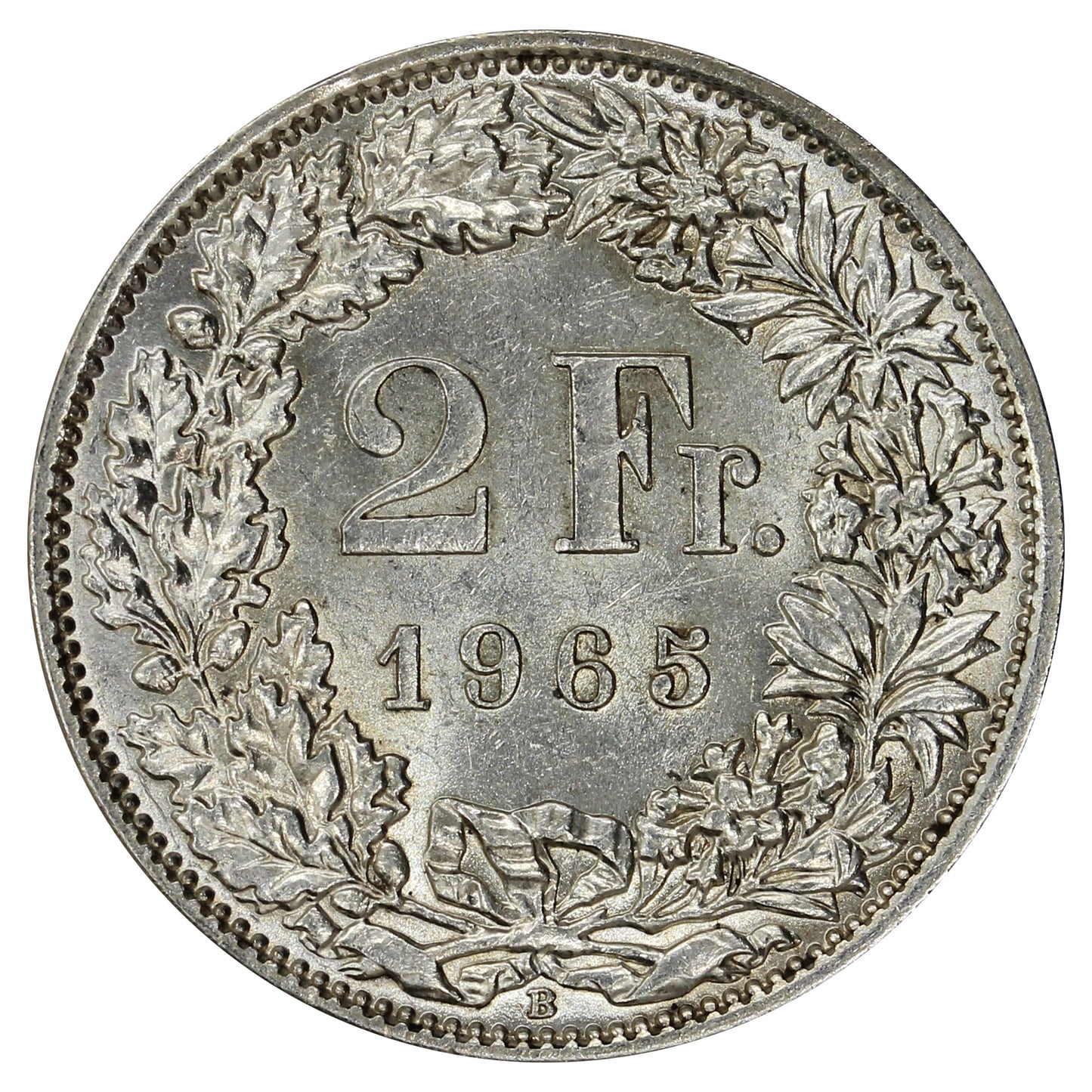 Switzerland 1965B 2 Francs Brilliant Uncirculated (MS63)