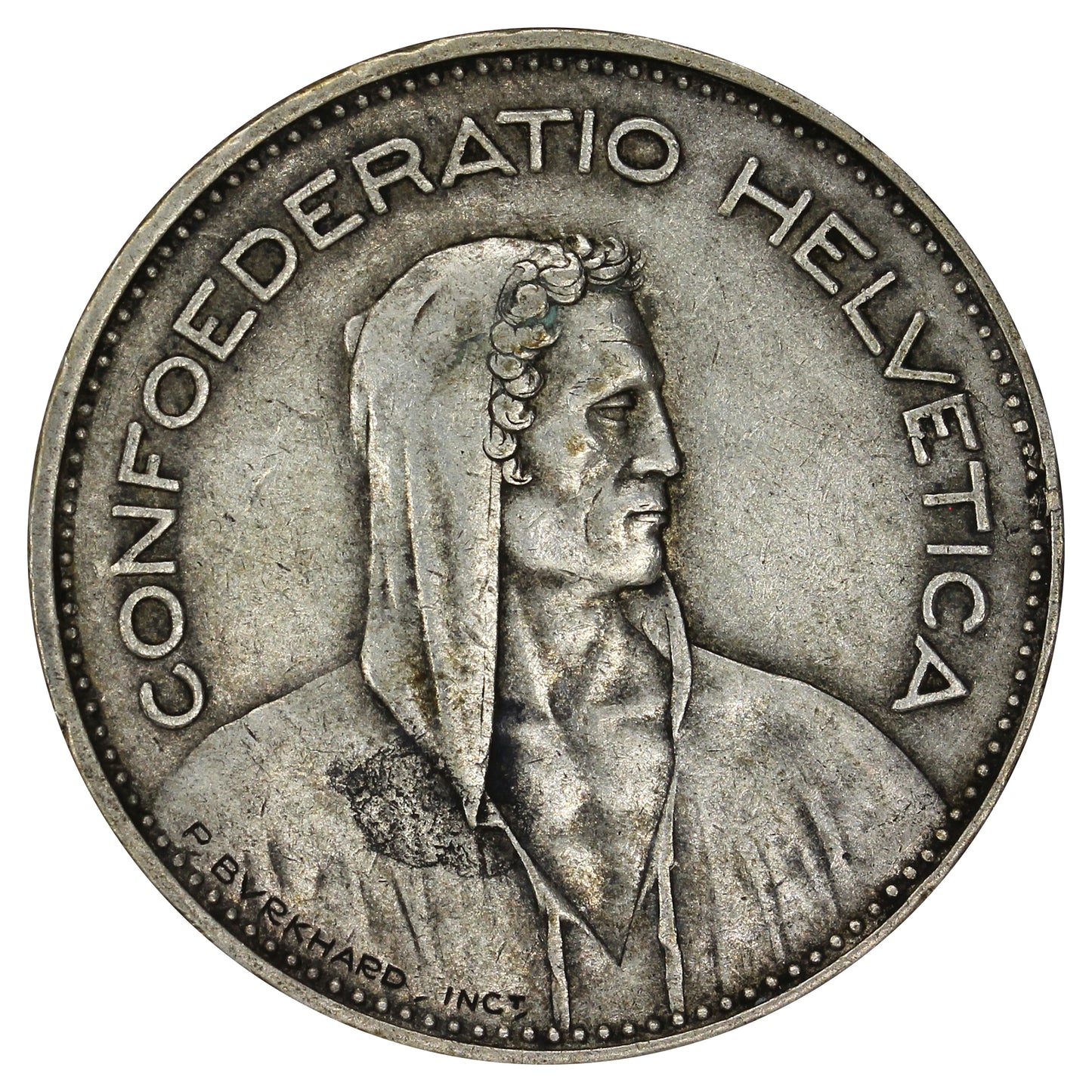 Switzerland 1935B 5 Francs VF-EF (VF30)