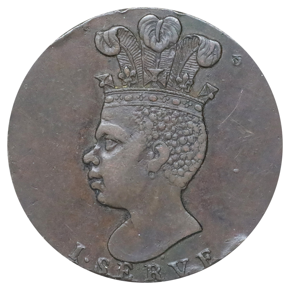 Barbados 1788 Penny Almost Uncirculated (AU50)