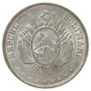 Bolivia 1874 Un Boliviano Almost Uncirculated (AU50)