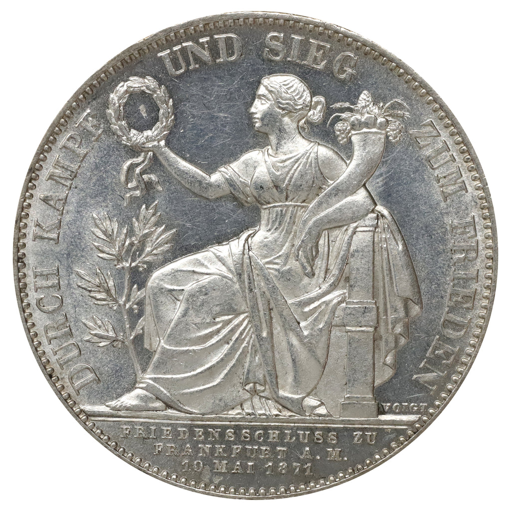 German States 1871 Bavaria Thaler AU-UNC (AU55)