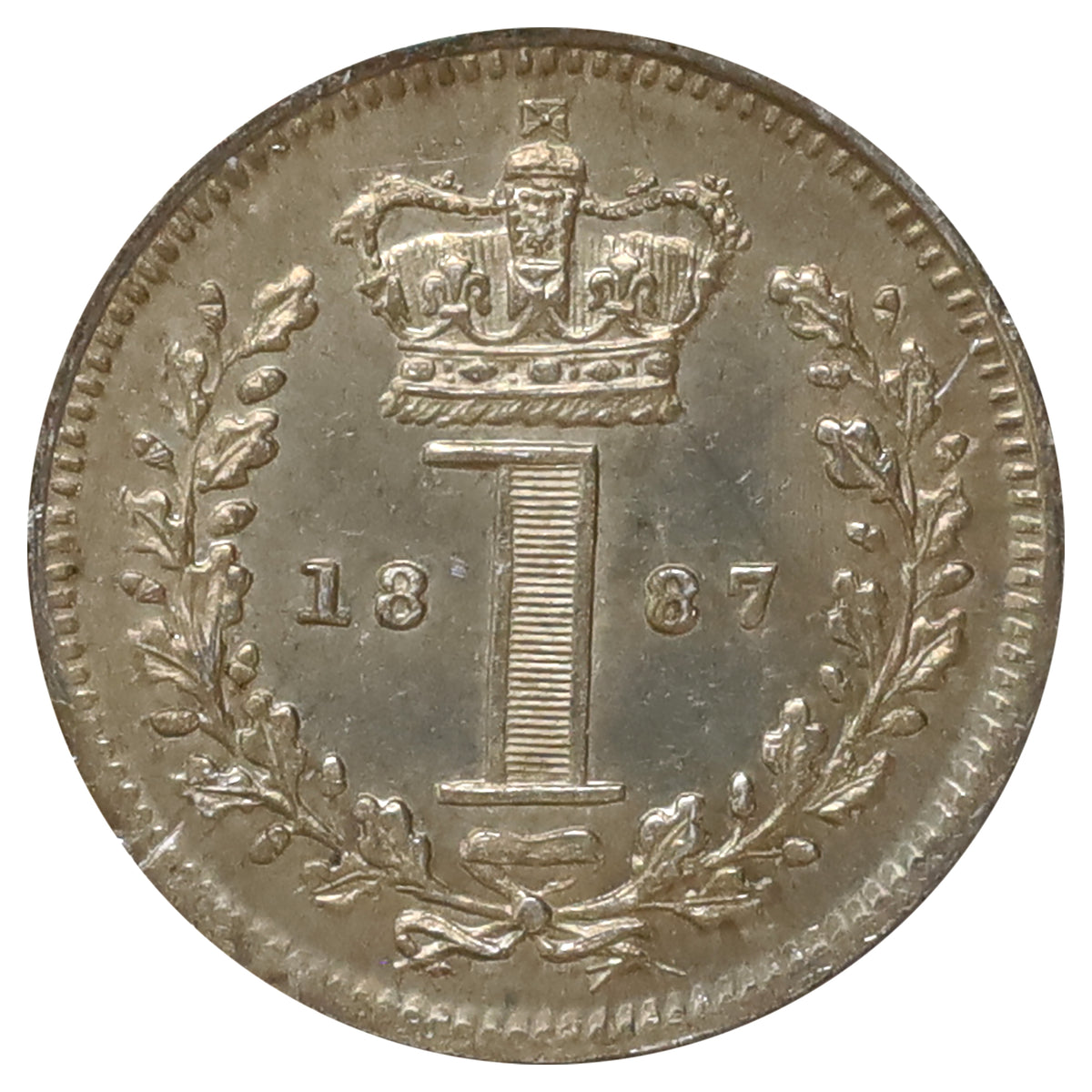 Great Britain 1887 Maundy Penny Uncirculated (MS60)