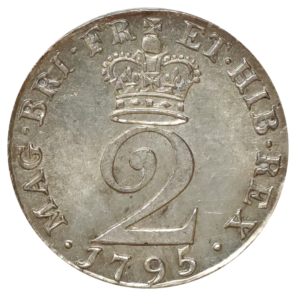 Great Britain 1795 George III 2 Pence Brilliant Uncirculated (MS63)