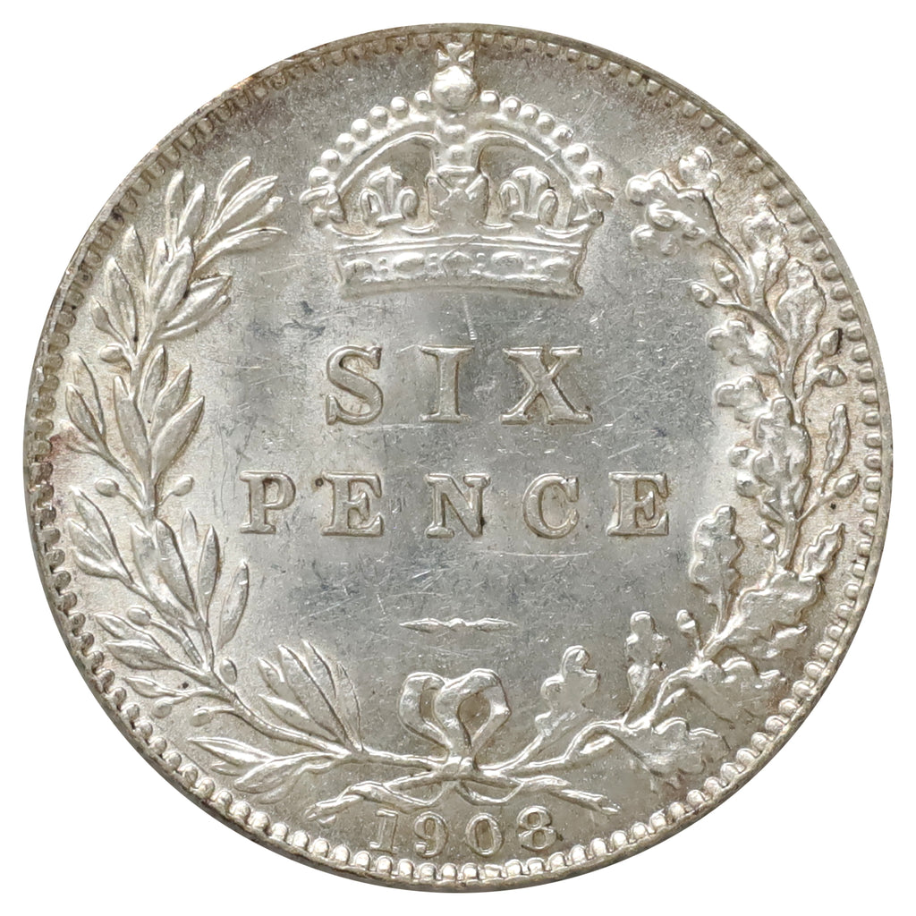 Great Britain 1908 6 Pence Uncirculated (MS60)