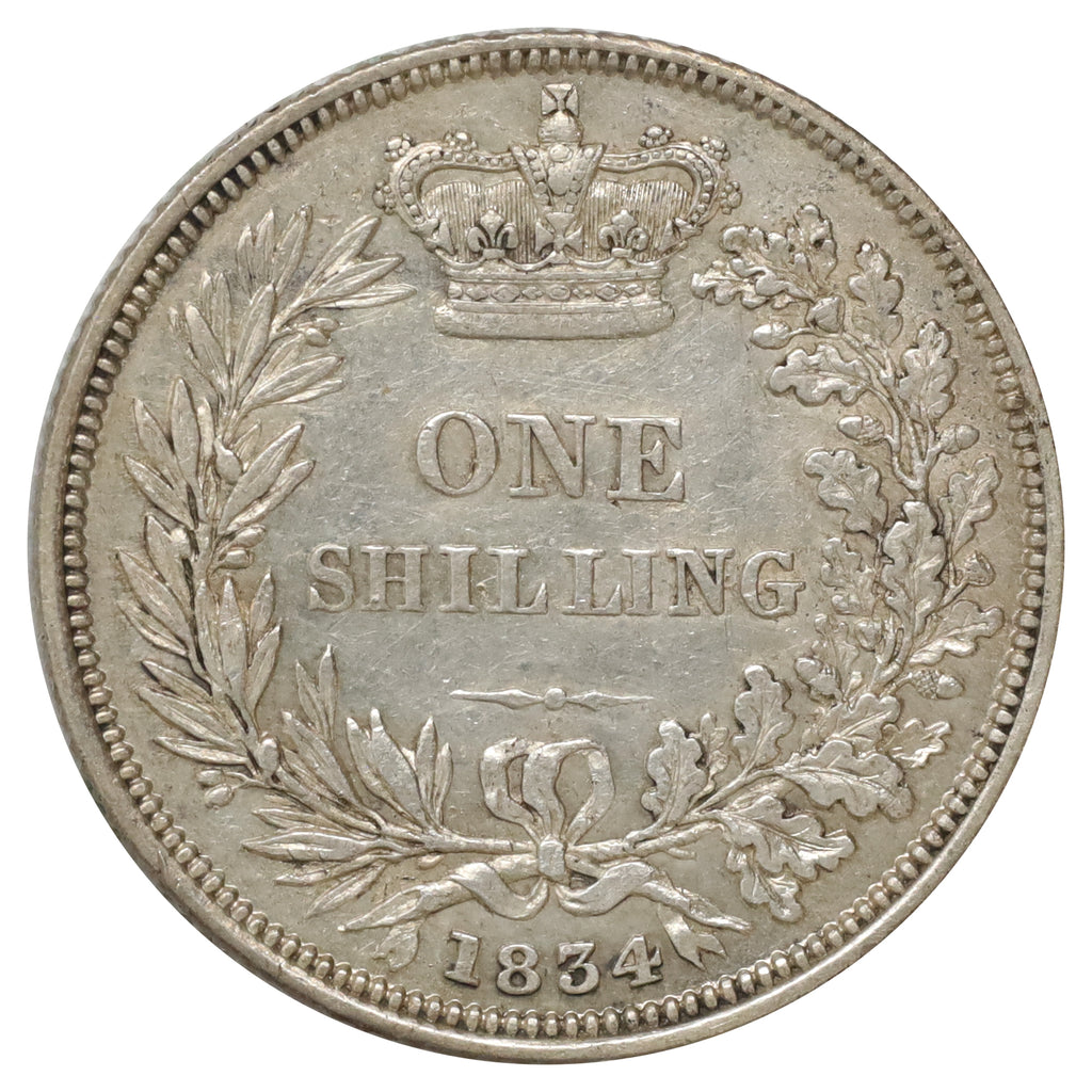Great Britain 1834 William IV Shilling Extra Fine (EF40)