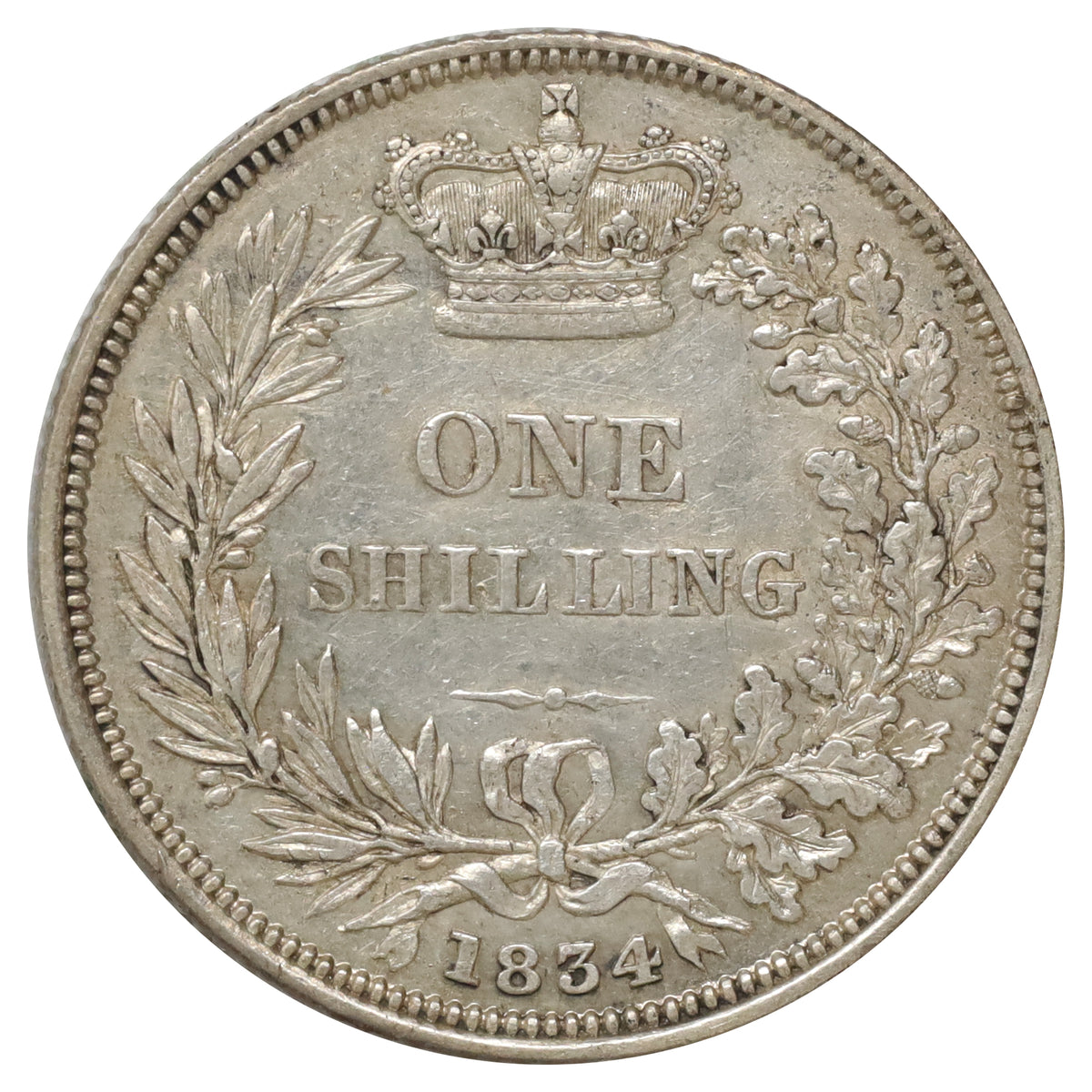 Great Britain 1834 William IV Shilling Extra Fine (EF40)
