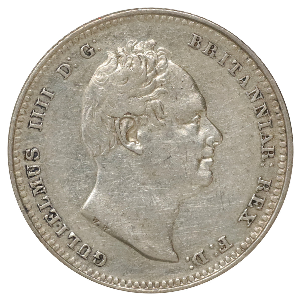 Great Britain 1834 William IV Shilling Extra Fine (EF40)