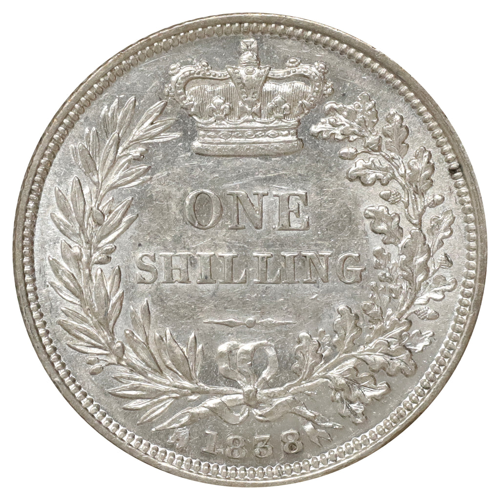 Great Britain 1838 Shilling EF-AU (EF45)