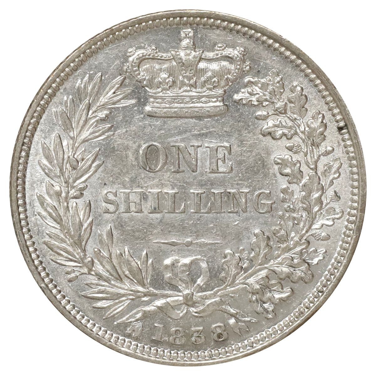Great Britain 1838 Shilling EF-AU (EF45)
