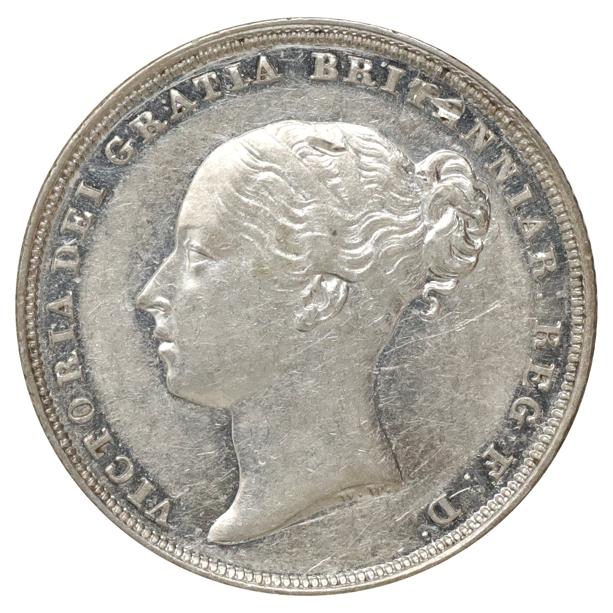 Great Britain 1838 Shilling EF-AU (EF45)