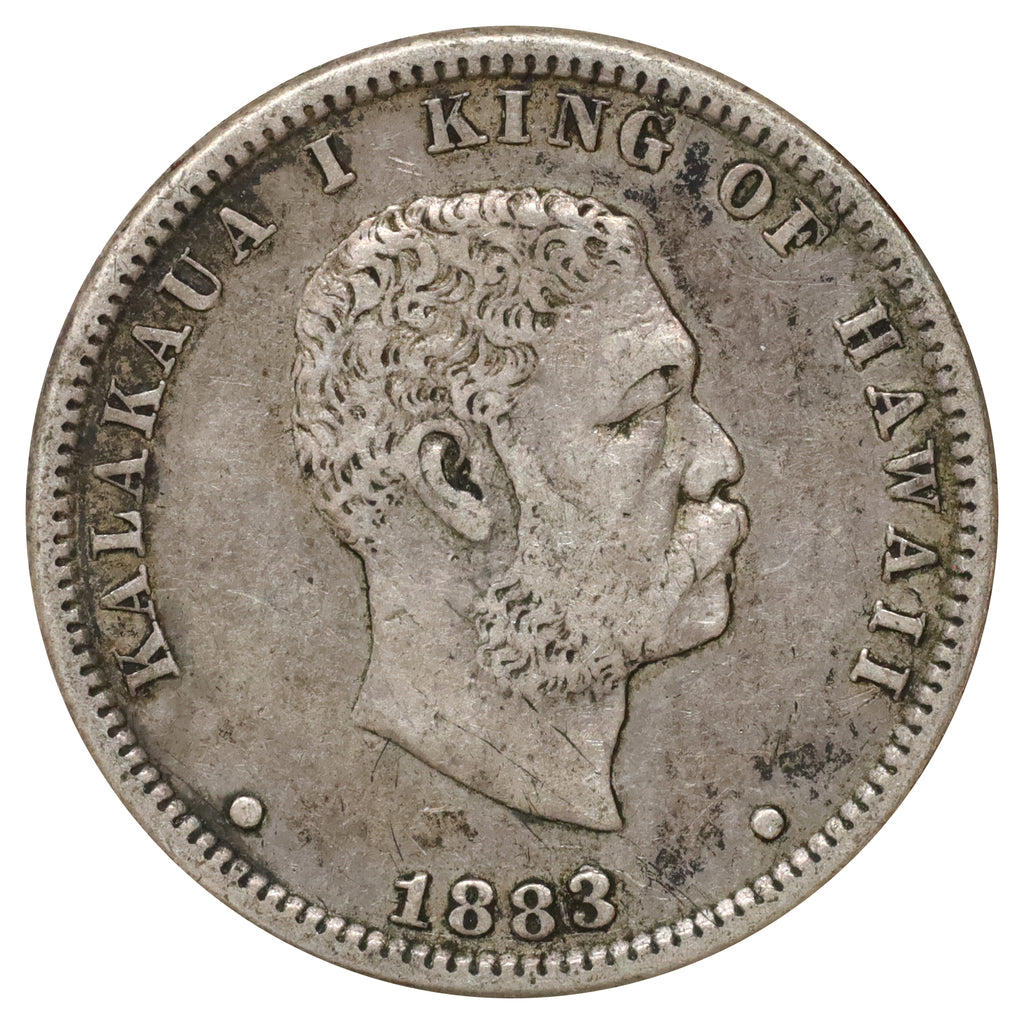Hawaii 1883 1/4 Dollar VF-EF (VF30)