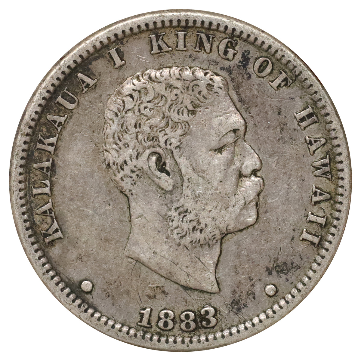 Hawaii 1883 1/4 Dollar VF-EF (VF30)