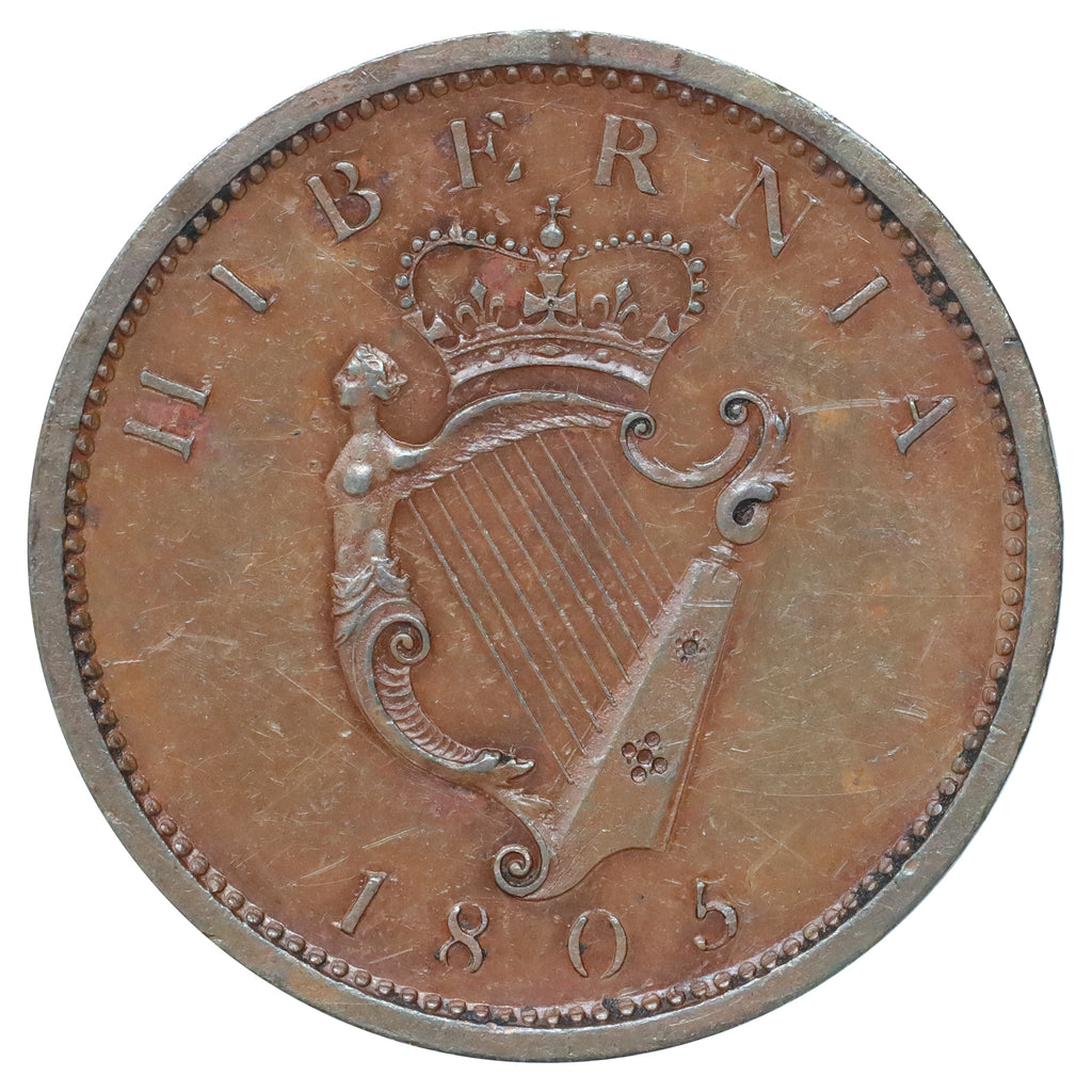 Ireland 1805 George III Penny AU-UNC (AU55)
