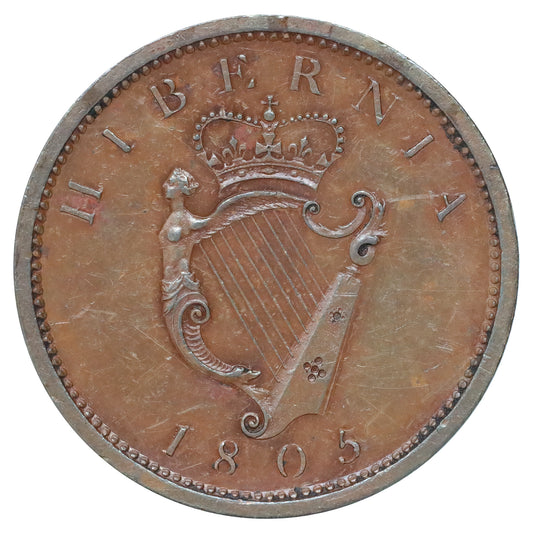 Ireland 1805 George III Penny AU-UNC (AU55)