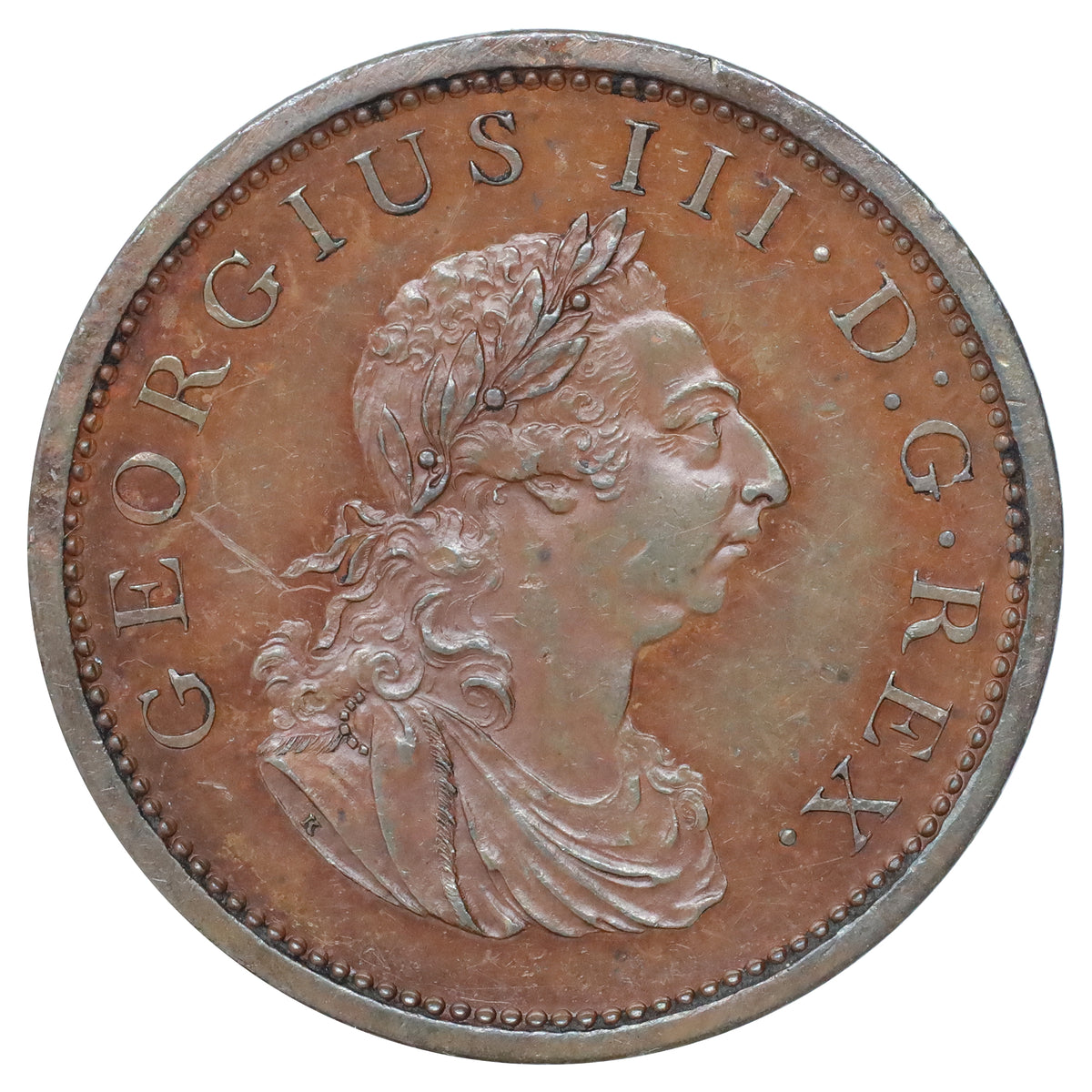 Ireland 1805 George III Penny AU-UNC (AU55)