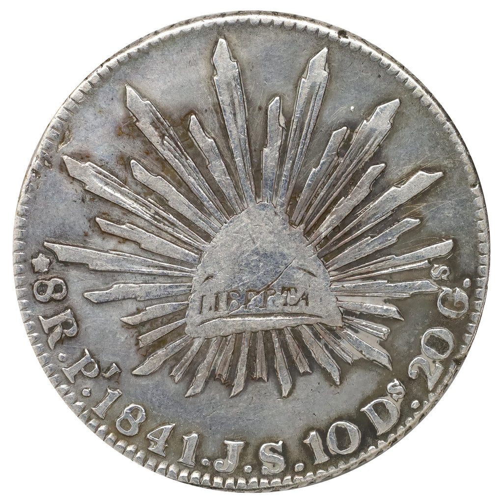 Mexico 1841PI 8 Reales Very Good (VG8)