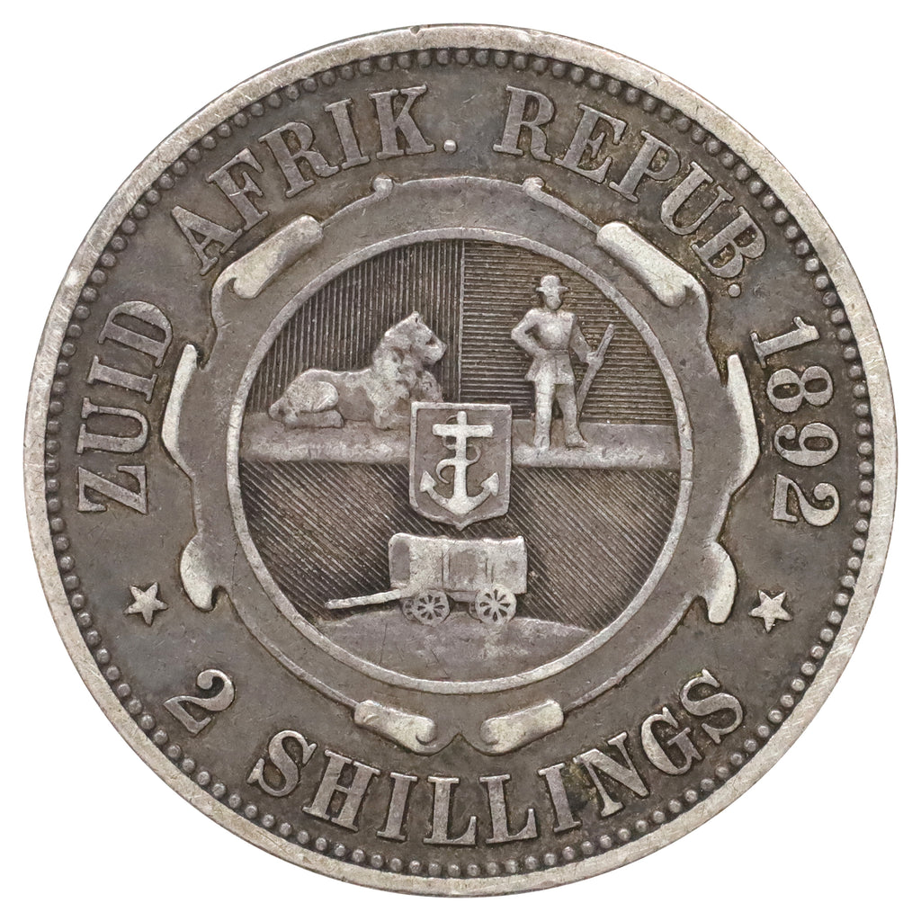 South Africa 1892 2 Shillings F-VF (F15) $