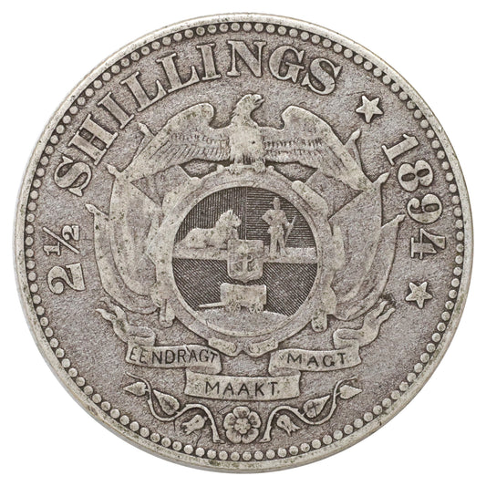 South Africa 1894 2 1/2 Shillings VF-EF (VF30) $