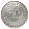 Straits Settlements 1921 50 Cents UNC+ (MS62) $